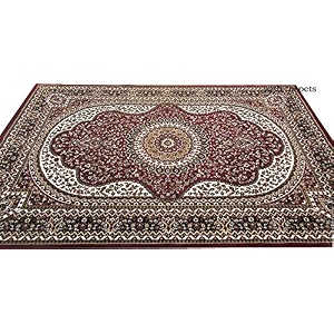 wish carpet royal look traditional carpet collection with 1 inch thickness 9 x 12 feet colour red