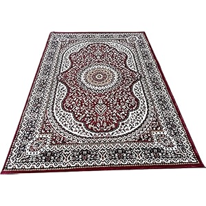 wish carpet royal look traditional carpet collection with 1 inch thickness 3 x 5 feet colour red