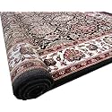 Wish Carpet Royal Look Traditional Carpet Collection with 1 inch Thickness 4 X 6 Feet Colour Black