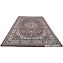 Wish Carpet Royal Look Traditional Carpet Collection with 1 inch Thickness 5 X 7 Feet Colour Black
