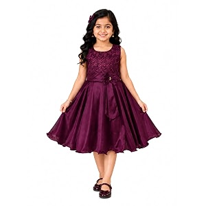 Wish Karo Baby Girls Knee Length Lycra