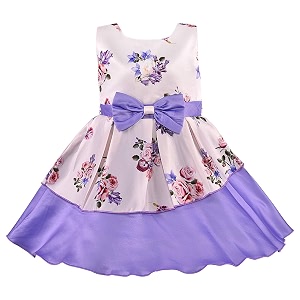 Wish Karo Baby Girls Satin Frock Dress-fe2803