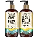 WishCare® Coconut Crème Shampoo &amp; Coconut Biotin Conditioner Kit - Free from Mineral Oils, Sulphates &amp; Parabens (Shampoo and Conditioner Combo)