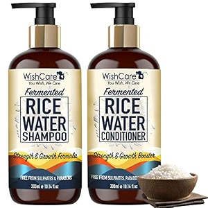 wishcare fermented rice water conditioner - for all hair types - 300 ml amp wishcare fermented rice water shampoo - for all hair types - 300 ml