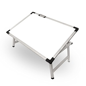 foldable study table for kids 512 years  whiteboard writing amp drawing desk with paper clip  portable laptop bed amp breakfast tray  aluminium frame  25x15 inch