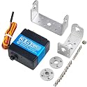 RDS3235 Digital Servo Robot Servo Coreless Motor 35KG High Torque Metal Gear DC5-7.4V with U- Shaped Servo Bracket Arm Plate for DIY Robotic（180 270 Degree） (180)