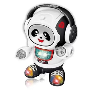 wishkey plastic walkable robot toy with dance and musical features battery operated for kids all direction moving and dancing 3 years pack of 1