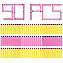 WISHKEY Foam Dart Set for Kids to Play with Toy Gun, Non-Sticky Refill Darts for Foam Blaster Guns, Soft Suction Bullet Dart with Soft and Round Plastic Head for Boys & Girls (Pack of 90, Multicolor)
