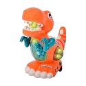 WISHKEY Plastic Bump and Go Dinosaur Toy for Kids, Dinosaur Toy with Lights and Music, Battery Operated Dino Toy with Moving Parts, Multicolor, 3+ Years (Pack of 1)