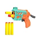 WISHKEY Plastic Foam Blaster Gun Toy with 3 Foam Darts, Pretend Play Toy Guns for Kids, Fun Target Shooting Game for Kids, Dart Toy Gun for Boys, Assorted, 3 Years + (Pack of 1)