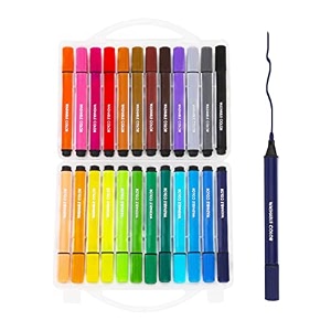 wishkey plastic washable water color pen set for coloring drawing painting decorating sketching card making art amp craft multicolor 8years set of 24