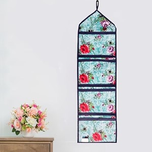 wishland multipurpose wall hanging organizer with 4 pocketsset of 1 blue