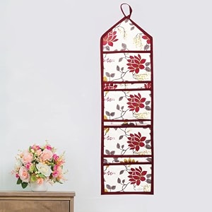 wishland multipurpose wall hanging organizer with 4 pocketsset of 1 red