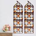WISHLAND® Multipurpose Wall Hanging Organizer with 4 Pockets(Set of 2, Yellow)