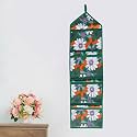 WISHLAND® Multipurpose Wall Hanging Organizer with 4 Pockets(Set of 1, Green)