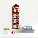 WISHLAND® Multipurpose Wall Hanging Organizer with 4 Pockets(Set of 1, Purple)
