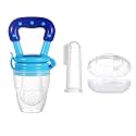 WISHLAND Silicone Baby Finger Brush And Fruit Feeder For Babies(Pack Of 2, 1 Finger Brush, 1 Fruit Feeder),Multicolor