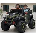 Wishmaster Battery Operated Jeep for Kids Car Ride on Toy with Light &amp; Music | Electric Jeep Battery Car | Baby Big Car for Kids to Drive 2 to 8 Years Boys Girls (6 Month Warranty, Militery Green)