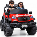 Wishmaster Big Jumbo Size 4x4 Off-Road Electric Car With Openable Doors Big Wheels Jeep Battery Operated Ride On