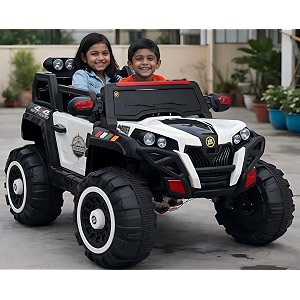 wishmaster big size  4x4 battery operated electric ride on jeep for kids drive 1-8 years  remote control  suspensions  jumbo driving car  birthday gifts white