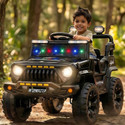 Wishmaster Thar EV Driving Car With Remote , Mobile App + Manual Drive Car Jeep Battery Operated Ride On