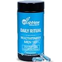WishNew Wellness Daily Ritual Men's Multivitamin 18+ | Comprehensive 36-Nutrient Blend for Peak Energy &amp; Metabolism | Boosts Stamina, Immune Health | 60 Non-GMO Delayed Release Capsules for Your Wellbeing