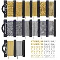 Wisreach 18K Gold & Silver Chain for Jewelry Making, 80 Feet 14 Rolls DIY Bracelet Chains with 200 Jump Rings, 20 Lobster Clasps & 20 Connectors
