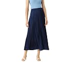 Wisstler Pleated Flared Midi Skirt