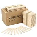 WISYOK 2000Pcs 6 Inch Popsicle Sticks, Wooden