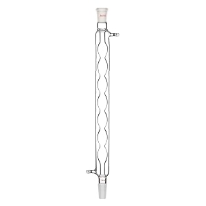 borosilicate glass allihn condenser with 2429 joint jacket length - 200 mm  allihn condenser  condernsor for distillation assembly 