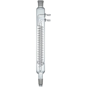 borosilicate glass friedrich condenser with 2429 joint jacket length - 500 mm  friedrich condenser  condernsor for distillation assembly 