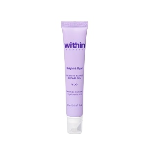within beauty ceramide amp hyaluronic acid under eye gel  bright amp tight barrier repair gel  brightens amp rejuvenates under eye area  reduces dark circles  soothes puffy eyes  20ml