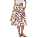 Witsmile Women's Summer Boho High Waist Pleated Flowy Midi Skirt