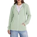 Witsmile Zip Up Hoodie Women Plus Size Hood Sweatshirt Soft Knit Stretchy