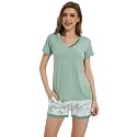 WiWi Bamboo Viscose Womens Pajamas Cooling Sleepwear for Hot Flashes S-4X