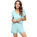 WiWi Bamboo Viscose Womens Pajamas Cooling Sleepwear for Hot Flashes S-4X
