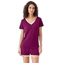 WiWi Bamboo Viscose Womens Pajamas Cooling Sleepwear for Hot Flashes S-4X