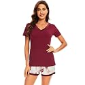 WiWi Bamboo Viscose Womens Pajamas Cooling Sleepwear for Hot Flashes S-4X
