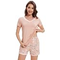 WiWi Bamboo Viscose Womens Pajamas Cooling Sleepwear for Hot Flashes S-4X