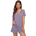 WiWi Bamboo Viscose Womens Pajamas Cooling Sleepwear for Hot Flashes S-4X