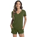 WiWi Bamboo Viscose Womens Pajamas Cooling Sleepwear for Hot Flashes S-4X