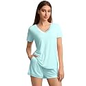 WiWi Bamboo Viscose Womens Pajamas Cooling Sleepwear for Hot Flashes S-4X