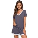WiWi Bamboo Viscose Womens Pajamas Cooling Sleepwear for Hot Flashes S-4X