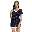 WiWi Bamboo Viscose Womens Pajamas Cooling Sleepwear for Hot Flashes S-4X