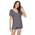 WiWi Bamboo Viscose Womens Pajamas Cooling Sleepwear for Hot Flashes S-4X