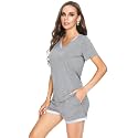 WiWi Bamboo Viscose Womens Pajamas Cooling Sleepwear for Hot Flashes S-4X