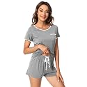 WiWi Bamboo Viscose Womens Pajamas Cooling Sleepwear for Hot Flashes S-4X