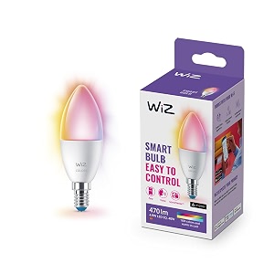 wiz wi-fi 40w colorful smart candle type bulb c37 e14