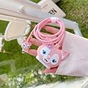 Cute 3D Silicone 360 Protection Charger Case Cover Compatible for i-Phone 18W - 20W Charger, Stylish Spiral Cable Protective Cover for i-Phone Charger 18W-20W (Pussy-CAT) Multicolor