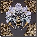 Wizardi Bee in Clover Abris Art Bead